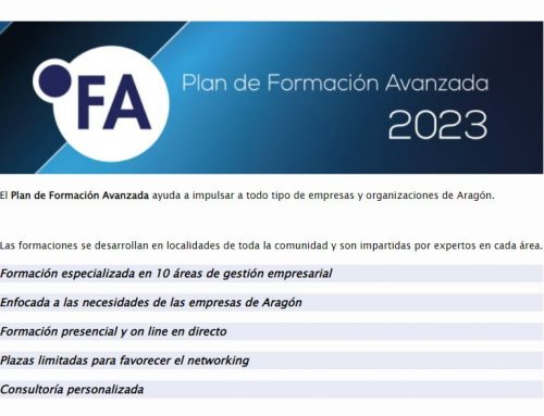 Plan de Formación Avanzada para Empresas de Aragón (Junio 2023)
